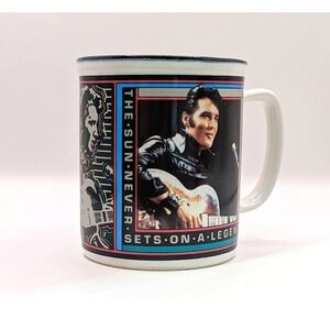 Elvis Presley 1992 Hamilton Gifts Mug The Sun Never Sets On A Legend 68 Comeback